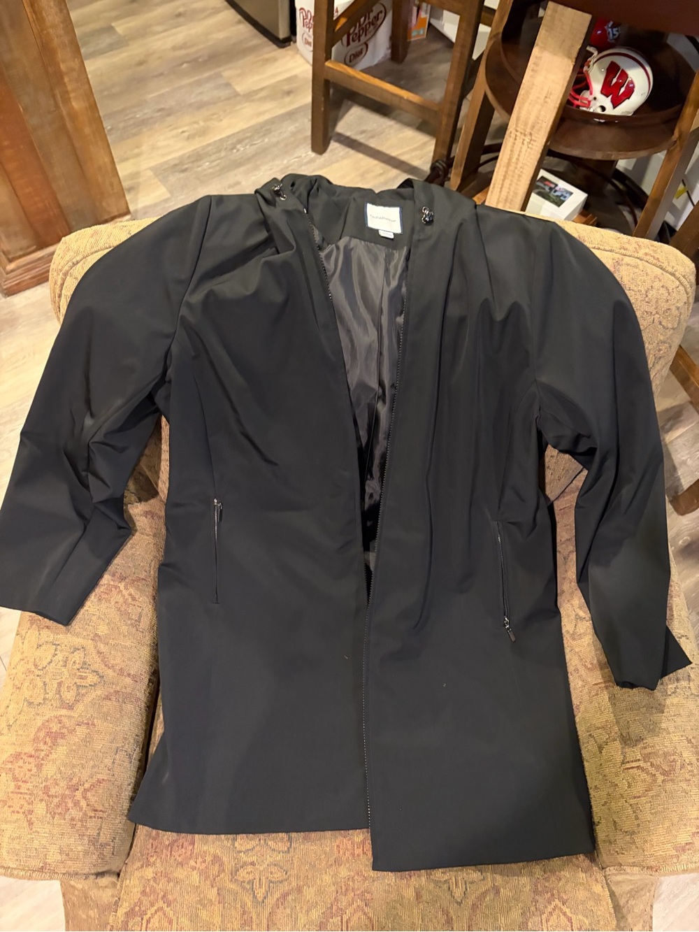 croft & barrow Black Women’s Lightweight Hooded Coat